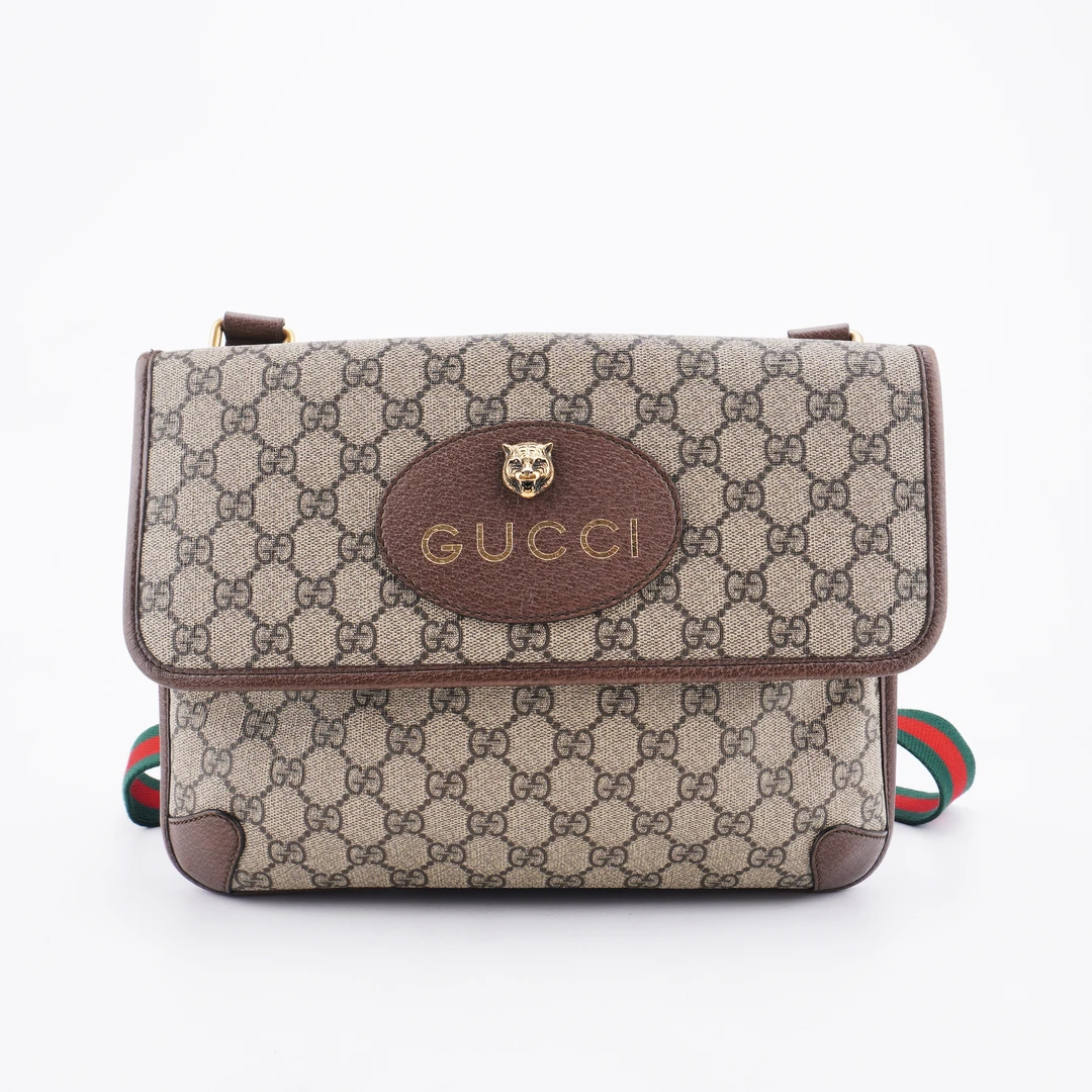 95新  98新古驰Gucci大号双面虎头单肩斜挎包30/22公价15800 E847