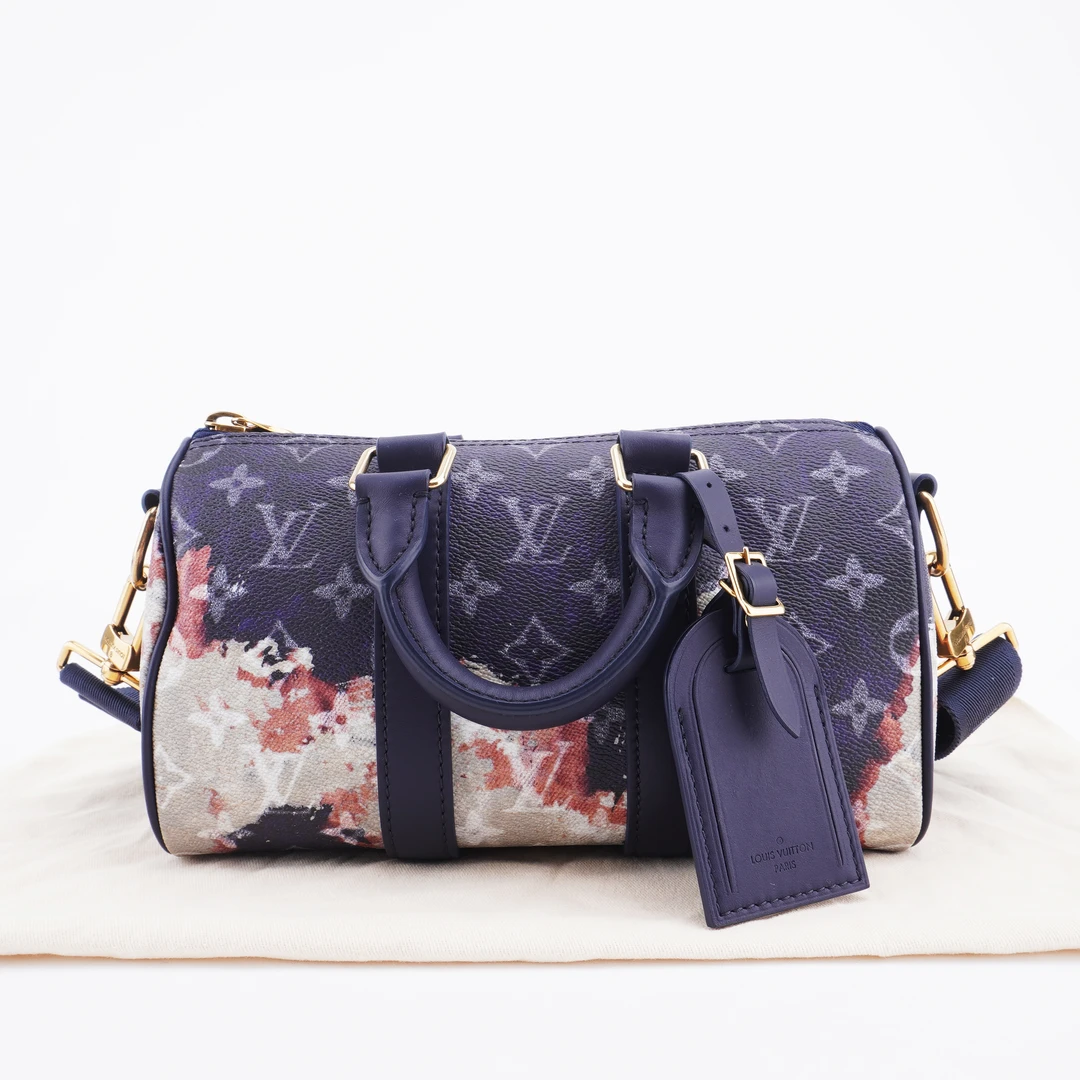 全新未使用 LV 闲置LV Keepall 25新款火烧云斜挎包25/14/11 F082