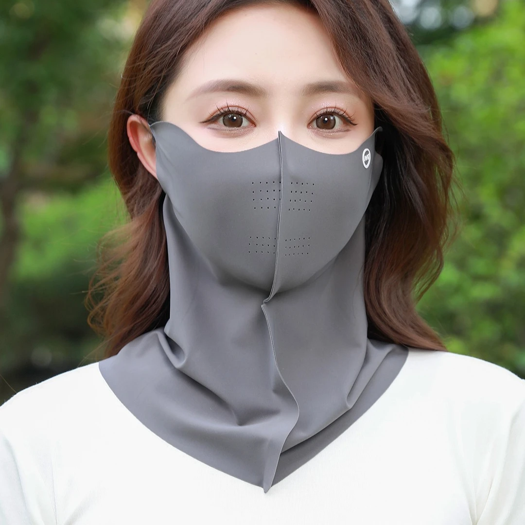 UPF防晒面罩护颈防紫外线女脸基尼开车冰丝透气专业夏季防护口罩