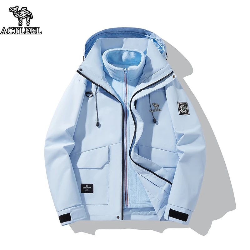 【美洲户外】三合一冲锋衣进藏登山防水防风男女情侣款休闲夹克外套