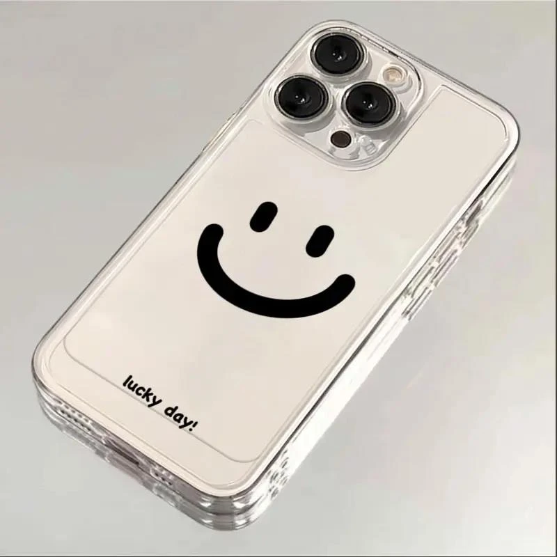 【新人专享】简约笑脸iphone15苹果手机壳14promax硅胶13pro透明1