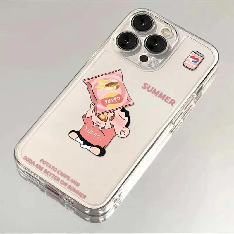 【新人专享】卡通薯片小新苹果15手机壳14promax硅胶13pro透明12