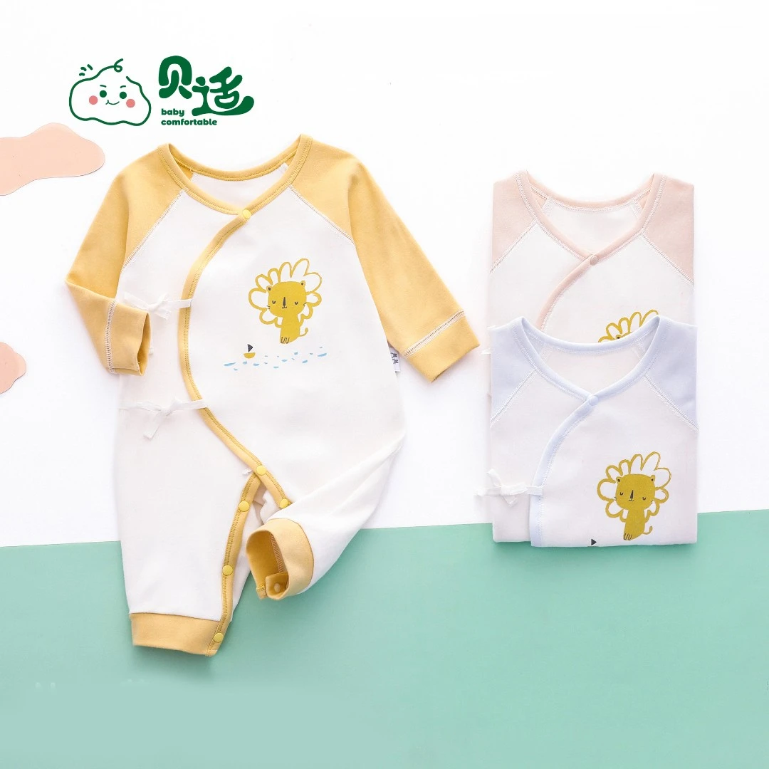 *贝适0-3月新生儿顽皮狮蝴蝶衣N12057
