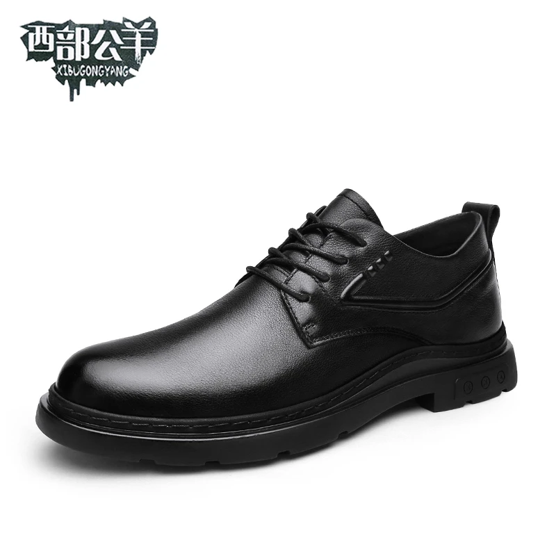 38-44西部公羊秋冬款马丁靴短款软底头层牛皮皮鞋高端轻奢2916