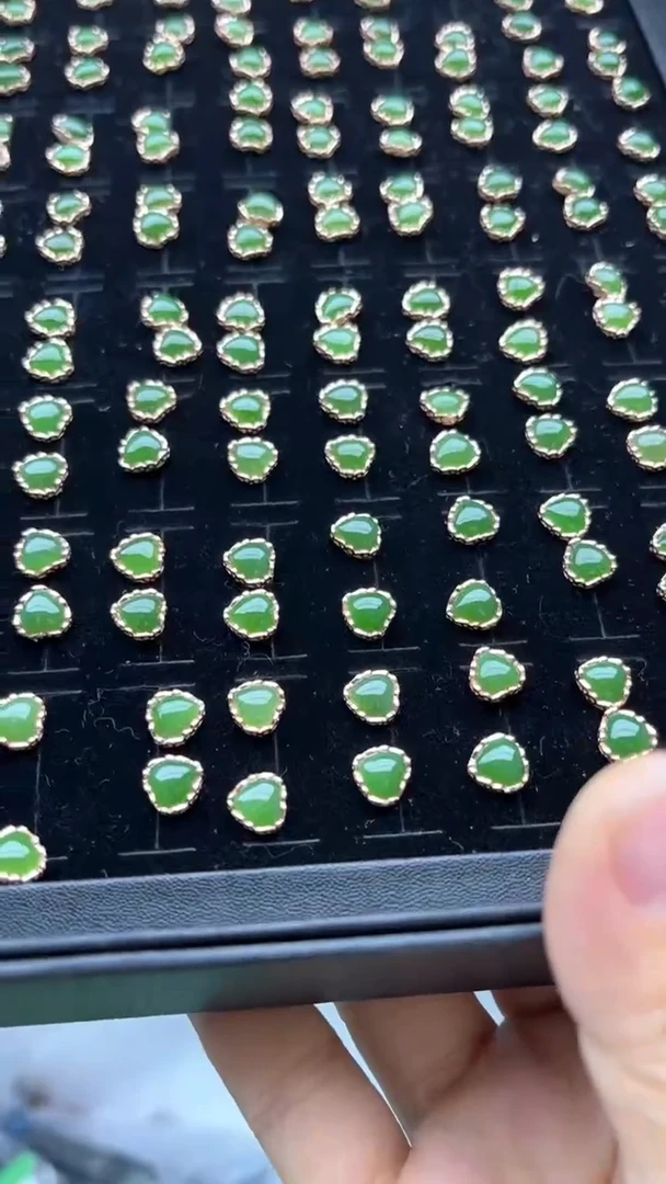 【闪购商品】和田玉耳饰银S925镶嵌多样性发货拍一发一