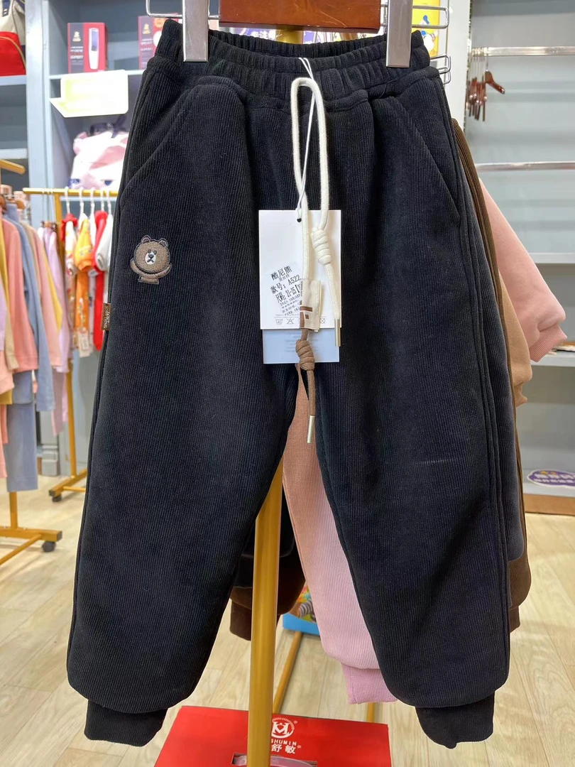 冬季加绒特厚棉裤100-140码儿童保暖裤一条过冬