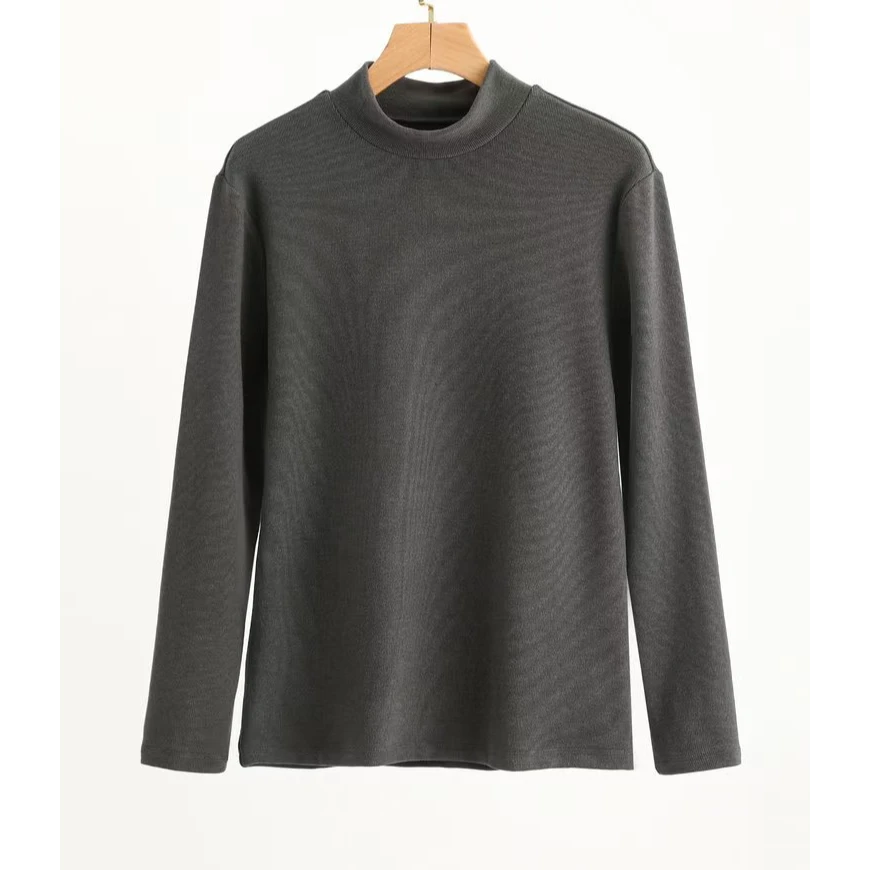 24*秋冬季新款德绒男士商务休闲百搭半高领双面磨毛打底衫7215