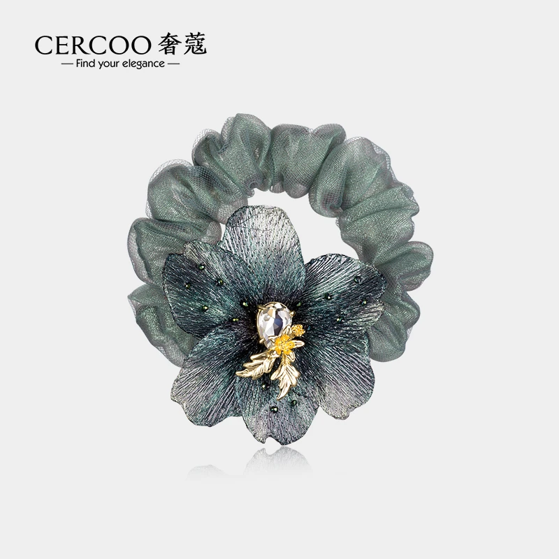 Cercoo/奢蔻梅里安梦蝶系列肥肠大肠发圈马尾丸子盘发头饰发绳女