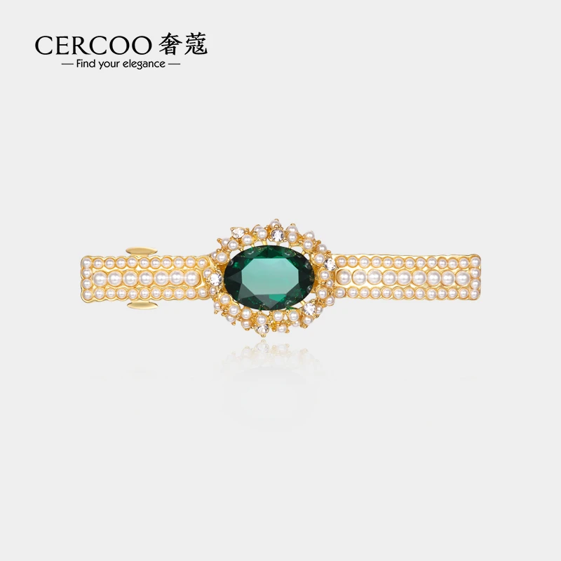 Cercoo/奢蔻维多利亚微镶马尾横夹半发顶夹盘发夹子发饰发卡
