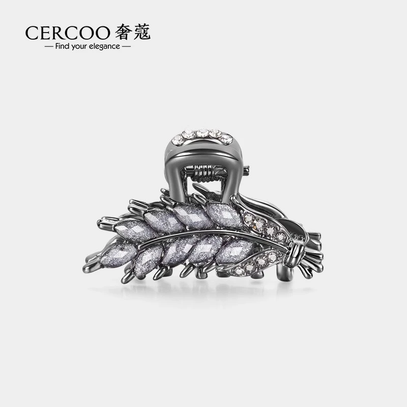Cercoo/奢蔻钻里繁花黑色气质发抓后脑勺小号抓夹发卡刘海发夹子