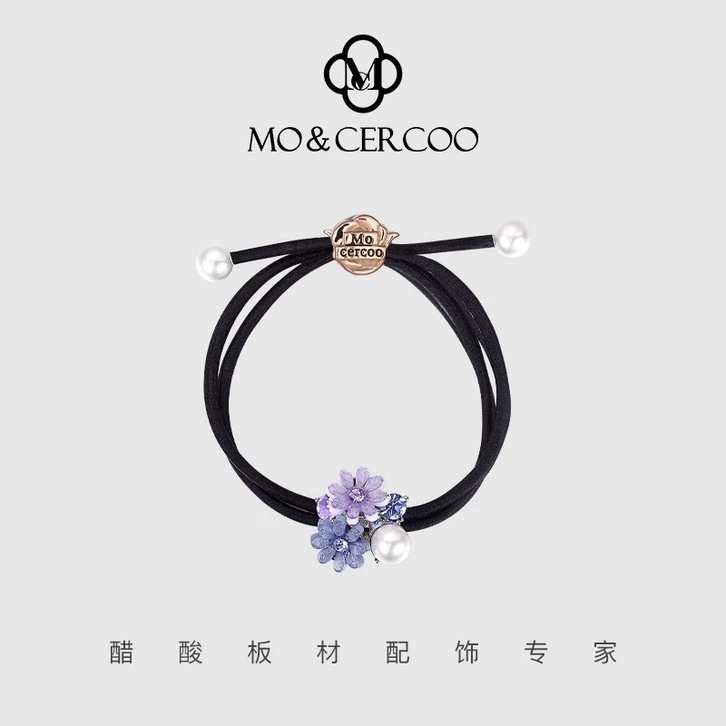 Mo&Cercoo花朵头绳发圈皮筋发饰百搭后脑勺丸子头马尾头高弹发绳
