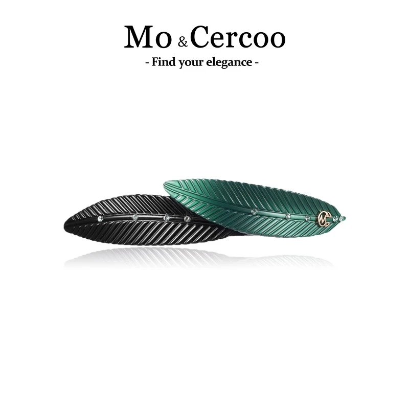 MoCercoo发夹后脑勺叶子后脑勺半扎马尾头饰高级感百搭醋酸发卡