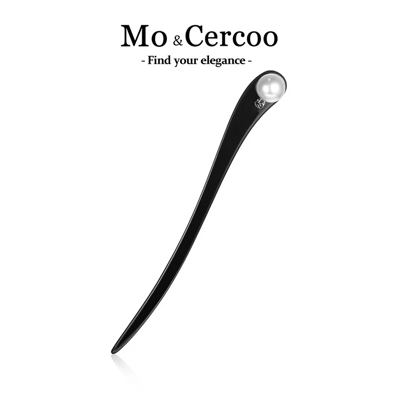 Mo&Cercoo CLASSIC SERIES经典系列发簪人造珍珠醋酸板材盘发发饰