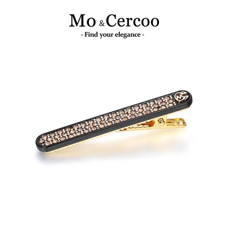 Mo&Cercoo满镶水钻简约醋酸发夹女侧边碎发刘海夹款鸭嘴夹头饰女