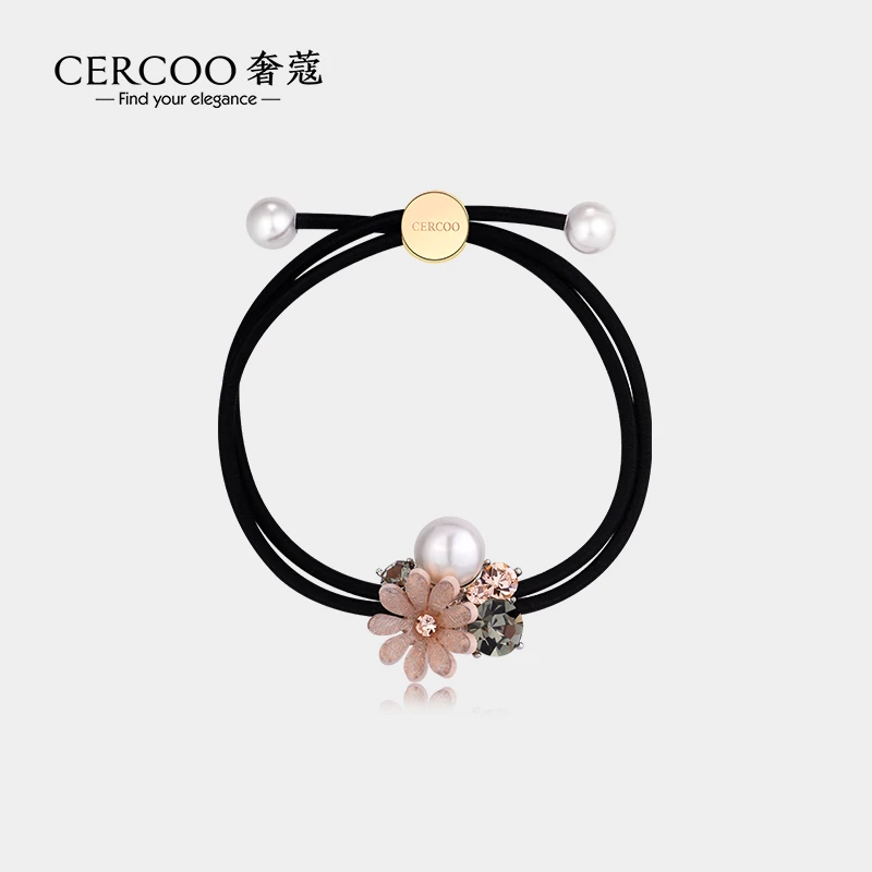 【双11】Cercoo/奢蔻清新小雏菊头绳ins水钻发绳简约头饰发圈橡皮筋