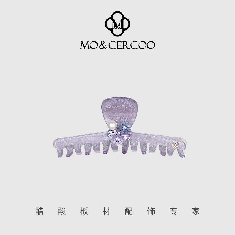Mo&Cercoo亚克力抓夹发抓后脑勺盘发发卡夹子头饰大号鲨鱼夹发饰