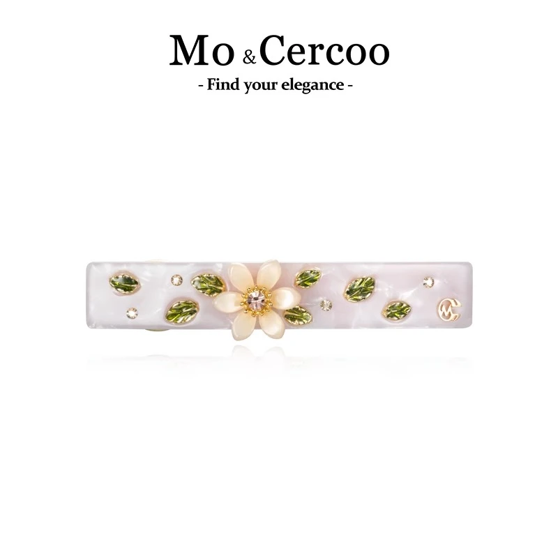 MoCercoo水钻顶夹发夹女夏季后脑勺横夹一字夹发卡简约气质精致