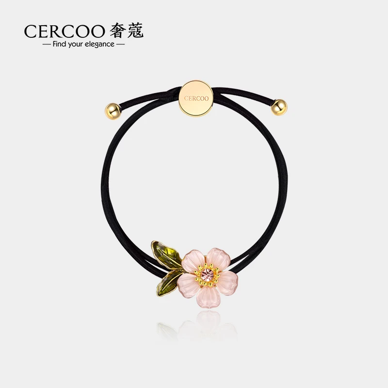 【双11】Cercoo/奢蔻沧海丁香系列手工滴油双股简约橡皮筋马尾发绳