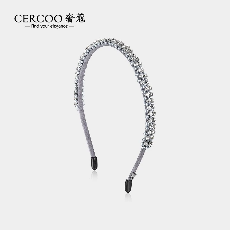Cercoo/奢蔻珠光璀璨工艺水晶细发箍奢华奢侈高端发箍宴会头箍女
