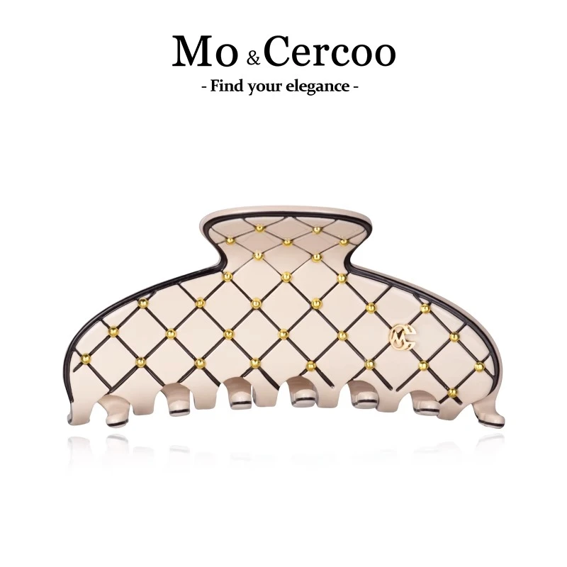 Mo&Cercoo经典优雅中号抓夹后脑勺发夹高级感醋酸鲨鱼夹发饰