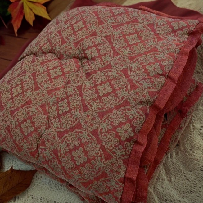 冬被  加厚8斤 纯棉双层有氧纱复古提花加厚被子