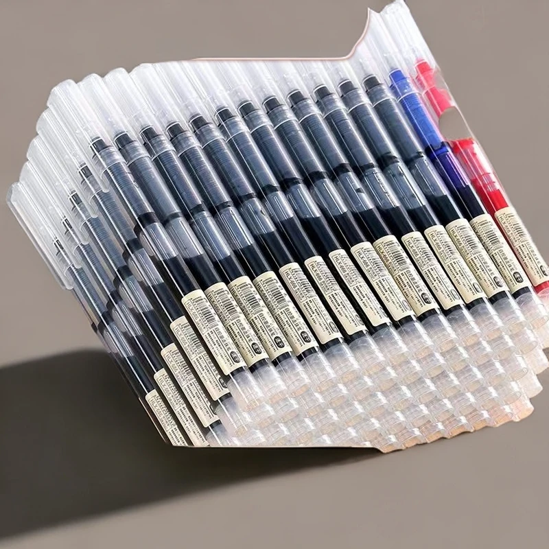 学生考试商务签字书写流畅不断墨黑色透速干直液中性笔