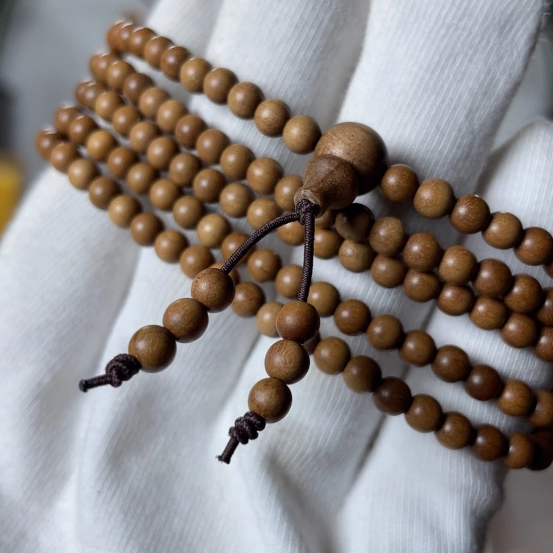 檀香木手串/手链老山檀香老料顺纹0.4×216