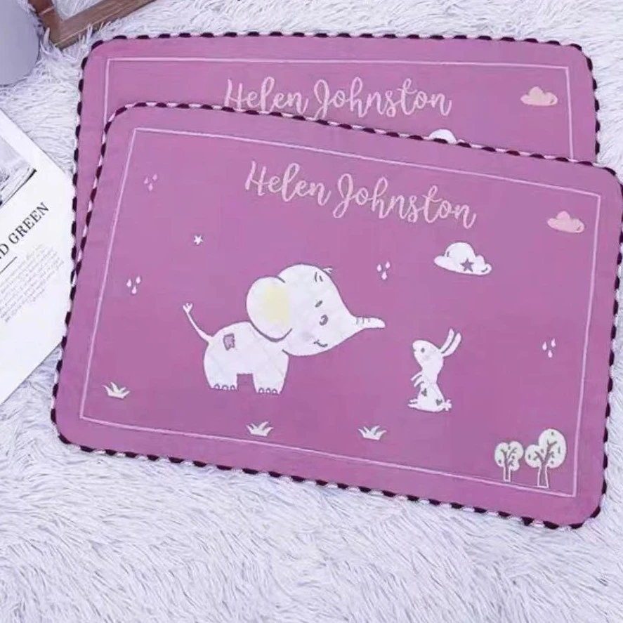 微微瑕儿童纯棉纱布枕套一对