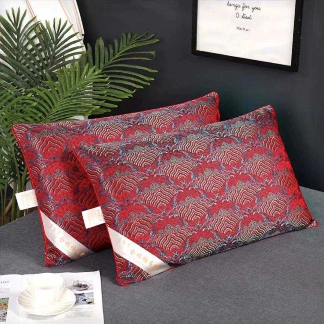 中式精品金丝楠木枕头一只装