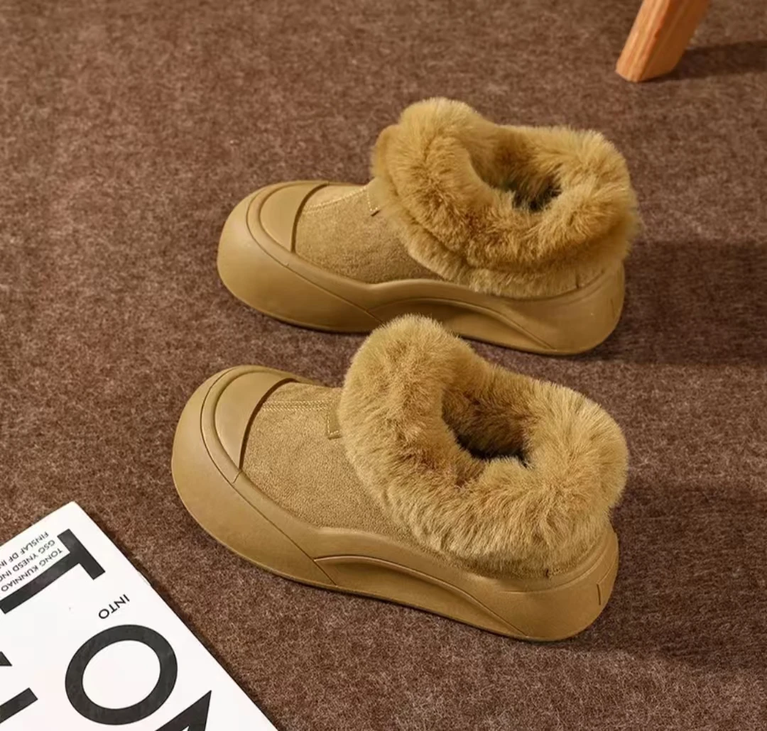 加绒保暖时尚一脚蹬女冬雪地靴