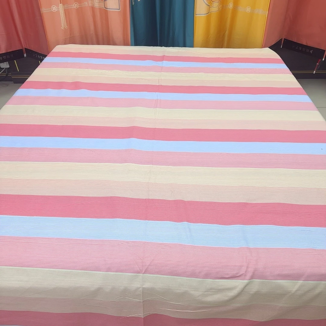 【彩虹条】加厚四季款细纱帆布四季布透气吸汗布料耐用面料