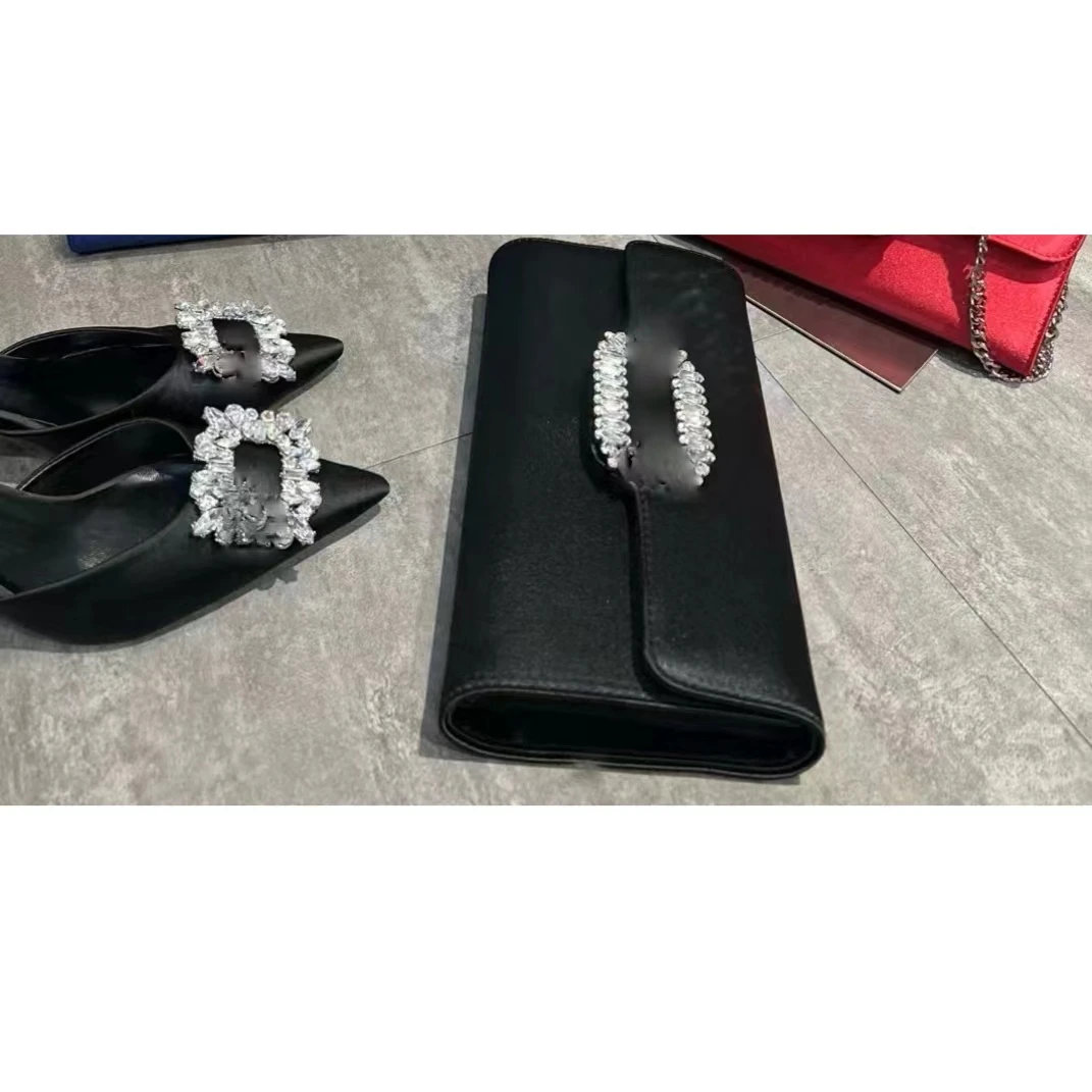 SNLNIEDOUWU【钻石皇后】黑色方钻手包B1100