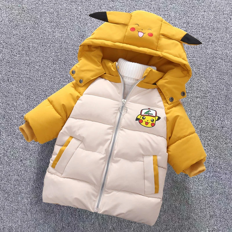 巴拉拉吧2023婴幼儿童装冬季中长款加厚棉衣小童面包服棉袄宝宝加