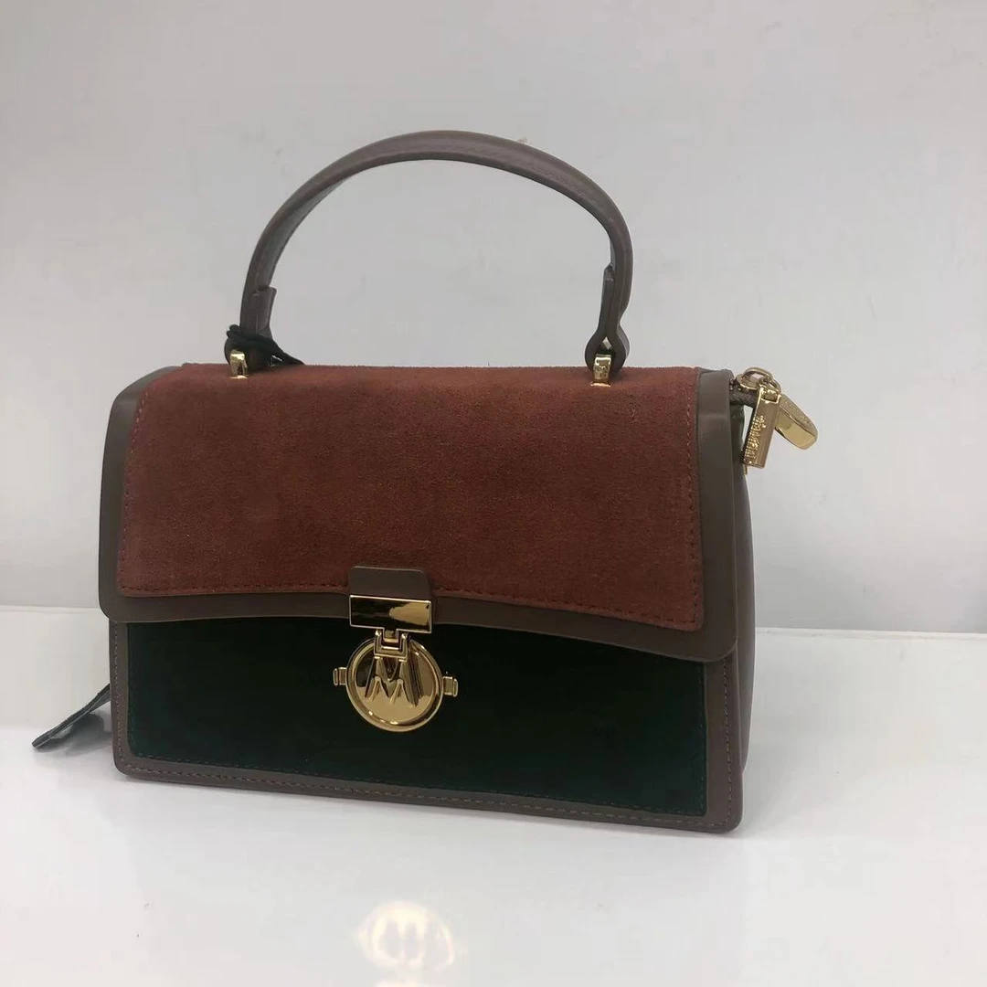 茗包坊推荐新款时尚洋气百搭女士手提包复古拼色肩包经典潮流小包