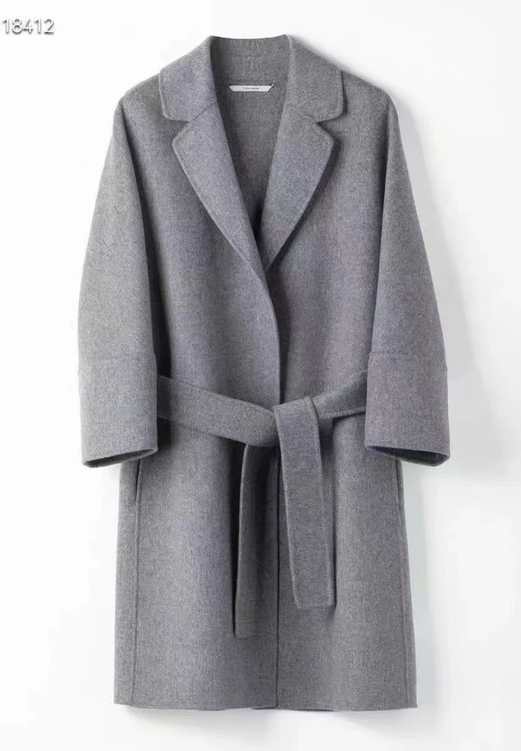 双面呢外套2024秋冬新款气质时尚高级感双面毛呢大衣外套#8853