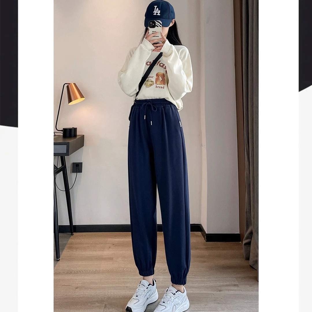 【宝藏衣橱】24SS秋单扣萝卜九分裤运动风显瘦束脚百搭神裤春秋网红