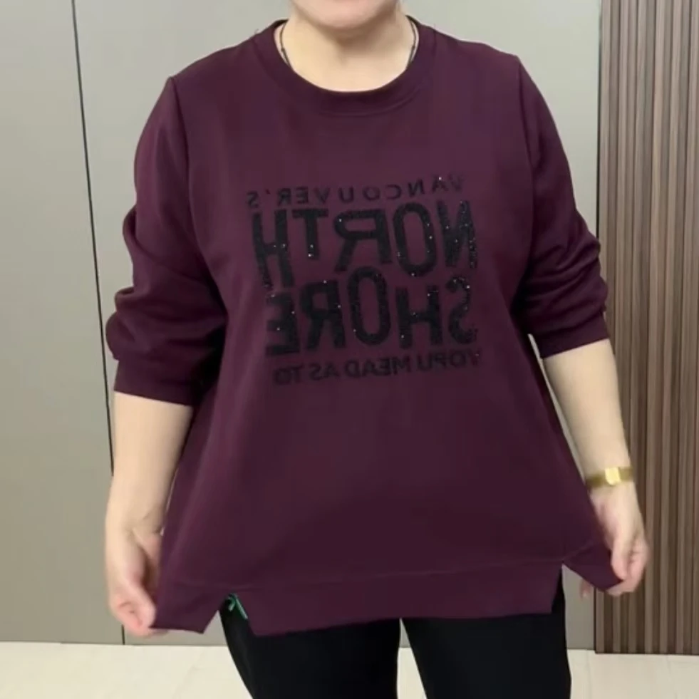 大码女装休闲上衣衬衫卫衣2024遮肉显瘦洋气减龄百搭