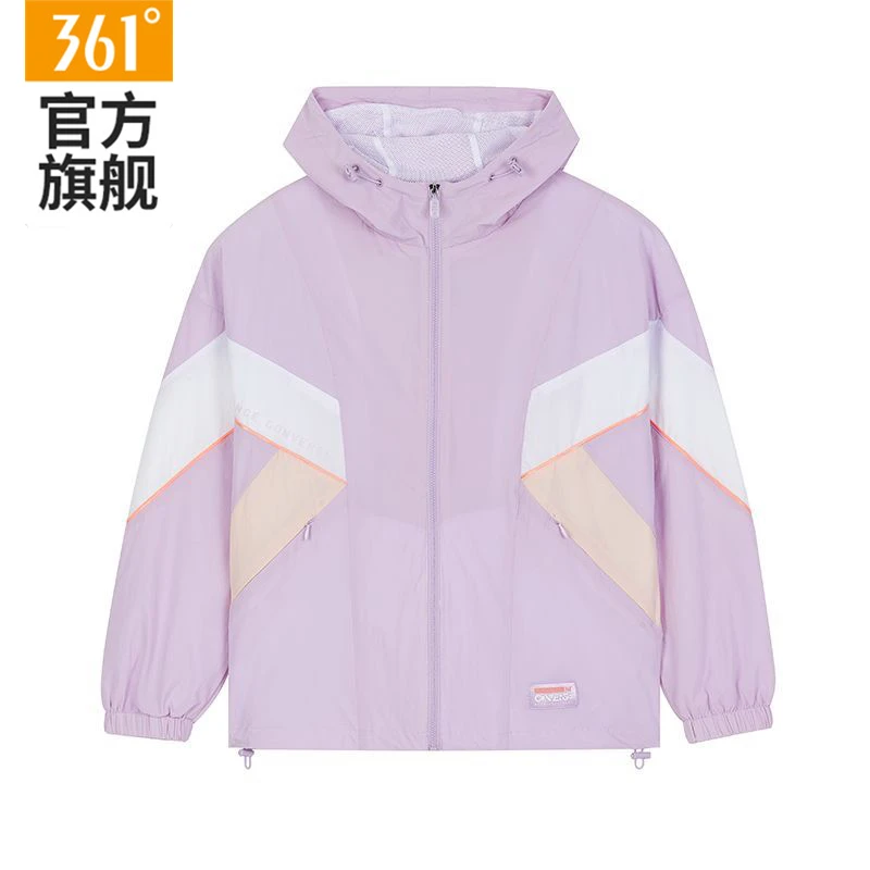 361°运动外套女士2023秋季新款宽松连帽运动服休闲上衣健身风衣