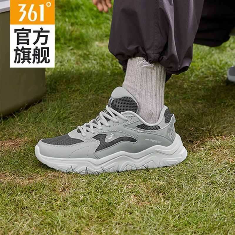 361°跑鞋男2025春夏季新款网面百搭复古老爹鞋防滑减震跑步鞋男
