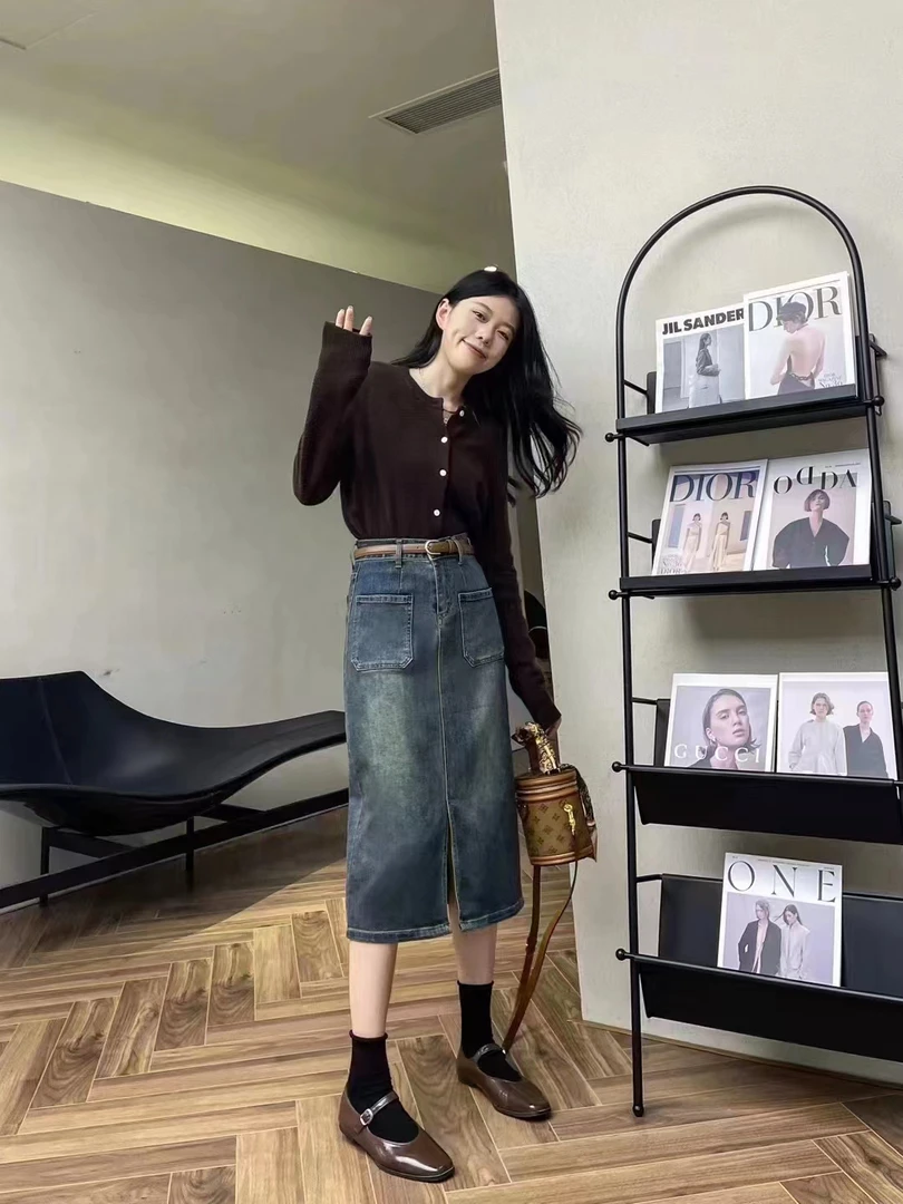 5952款～时尚洋气半身牛仔裙（小个子可以驾驭的一款）