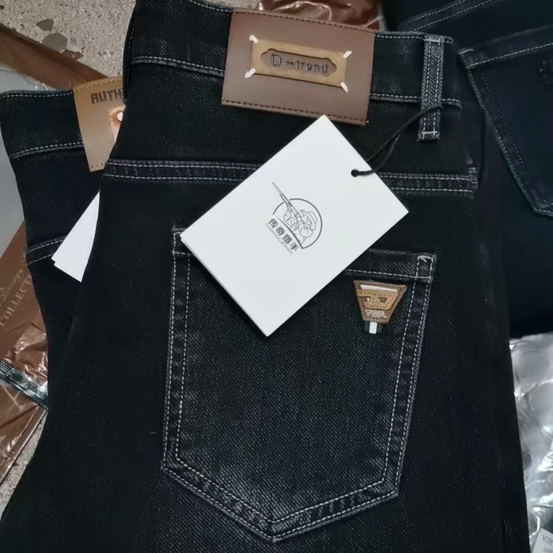 3107款（男士牛仔裤）黑灰色显瘦牛仔裤