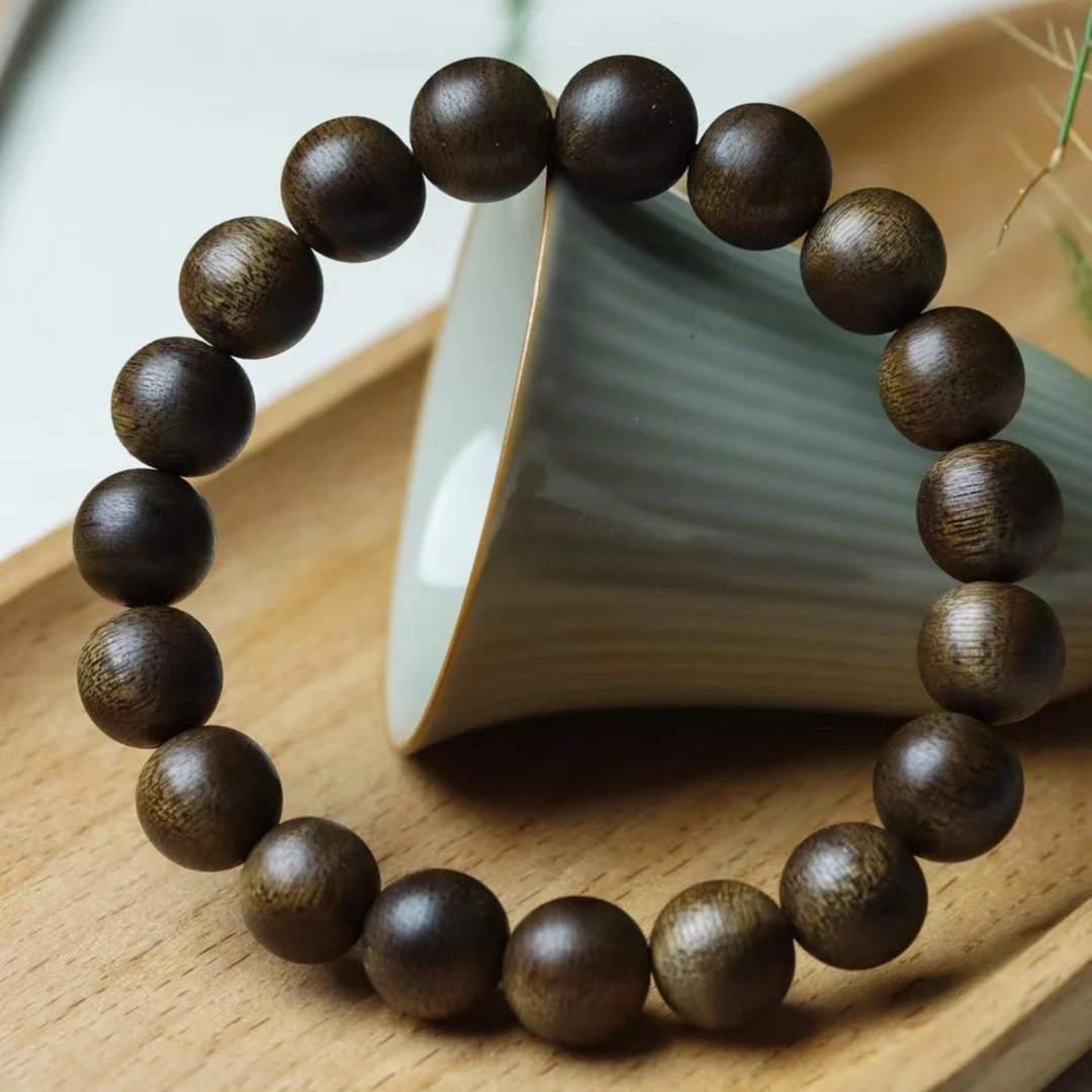 沉水级越南芽庄白棋楠沉香手串单圈10mm*19颗老料白奇楠