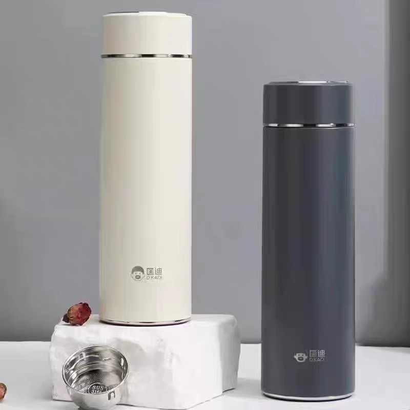匡迪高档学生家用真空保温杯泡茶杯简约大容量车载户外泡茶水杯