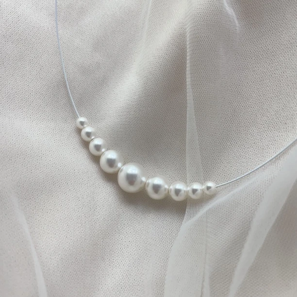 合金项链 大珠小珠落玉盘项链