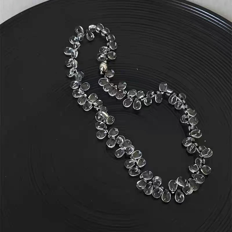 合金玻璃项链 小众不规则磁吸扣休闲项链