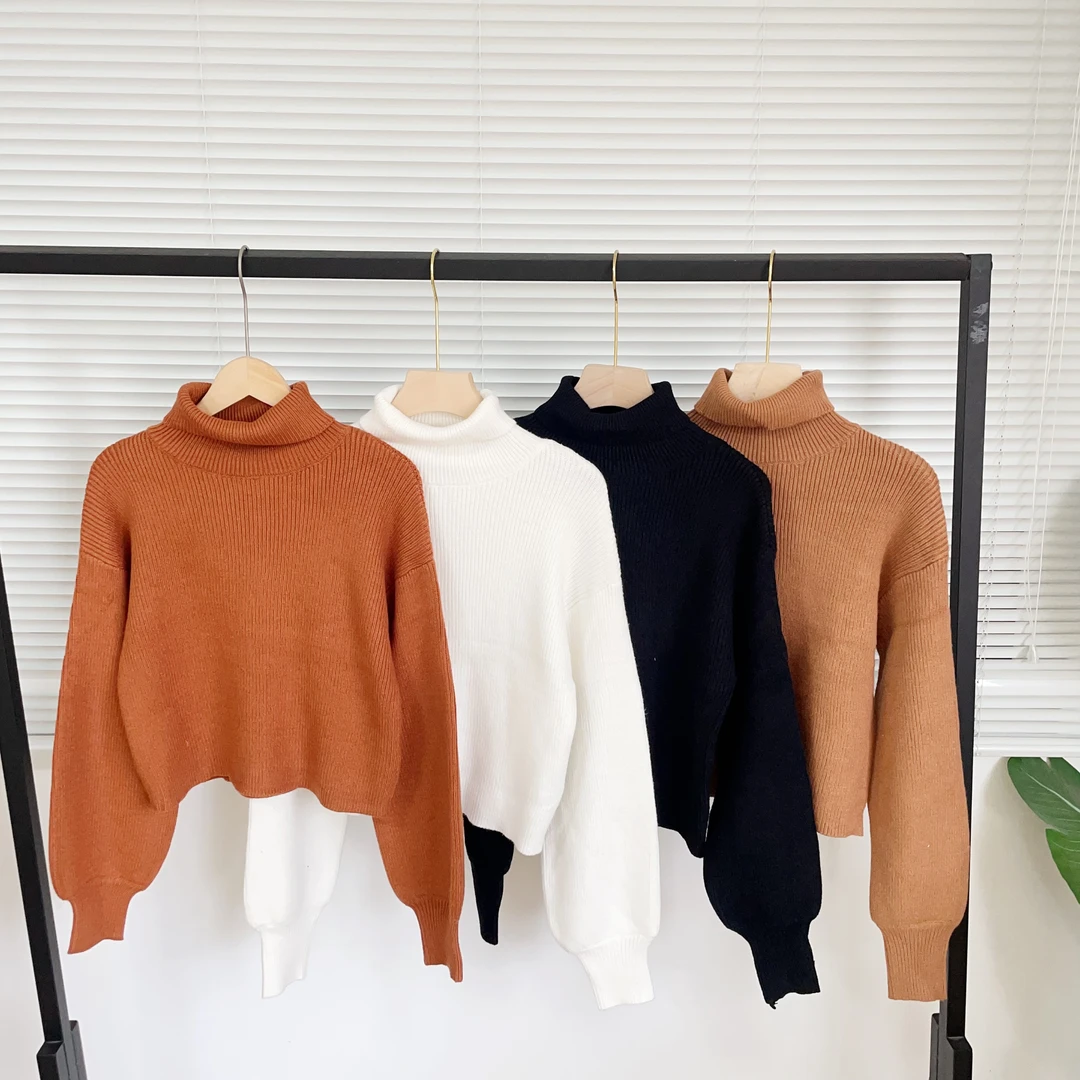 R231 四色糯软立领亲肤休闲高领针织衫