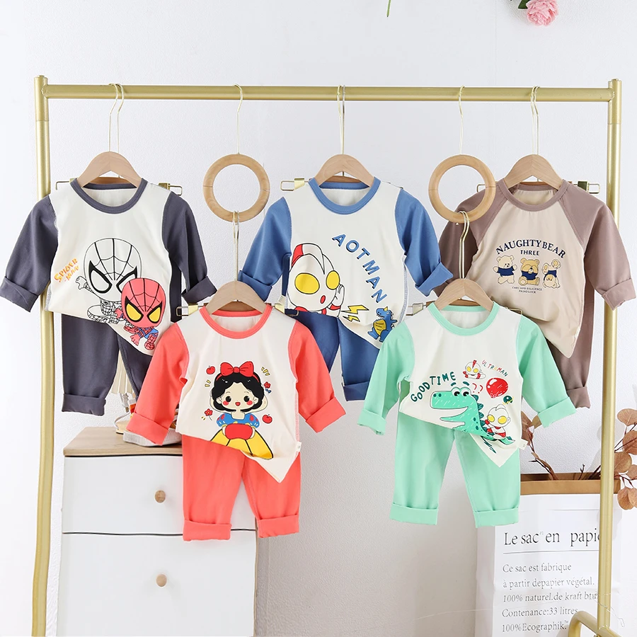 053儿童秋冬家居服套装宝宝卡通洋气秋衣秋裤睡衣两件套