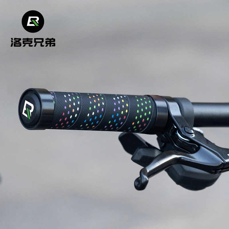 洛克兄弟自行车把套山地车车把防滑锁死骑行手把套PU把手握把配件