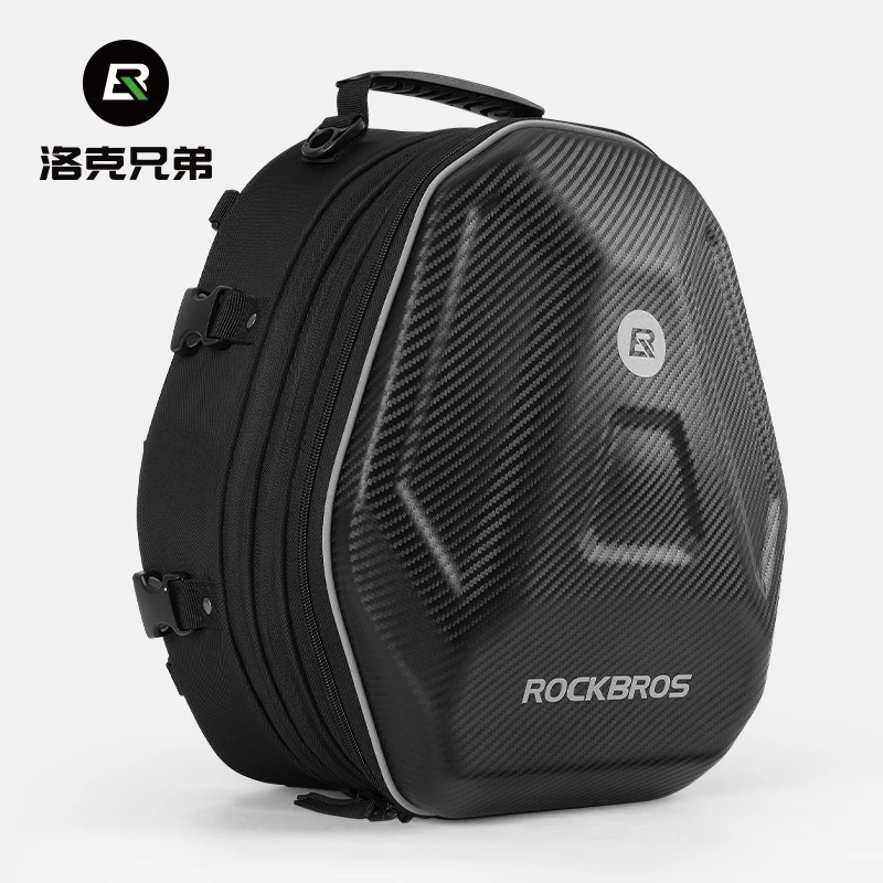 洛克兄弟摩托车头盔包骑行背包机车双肩骑士全盔收纳硬壳摩旅包男