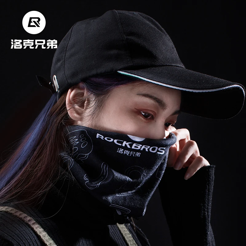洛克兄弟魔术头巾骑行围脖套男女自行车户外面罩防风百变